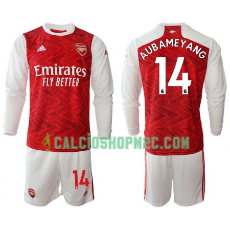 Arsenal Pierre-Emerick Aubameyang 14 Bambino Maglia Prima 2020/2021 Manica Lunga (+ Pantaloncini)